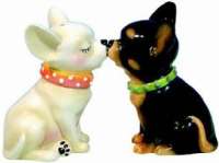 toy chihuahua kissing salt and pepper