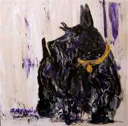scottish terrier portrait painting scottish terrier pet portrait
