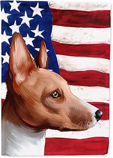 Basenji American flag