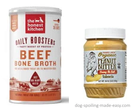bone broth and peanut butter product images