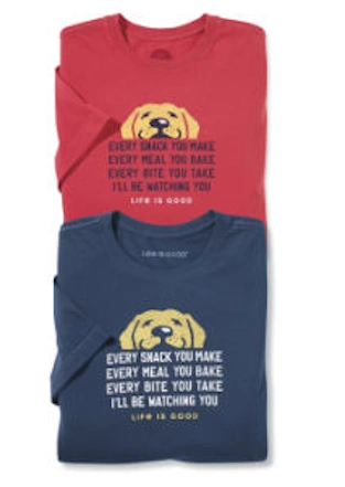 two cute dog themed tees for pet parents