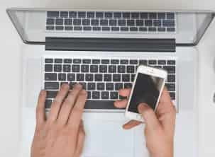 computer keyboard and cell phone