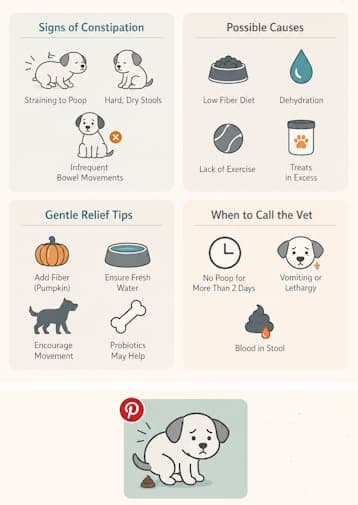 dog constipation details infographic 