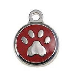 paw print dog ID tag