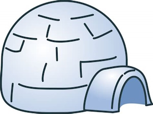 igloo blue clipart