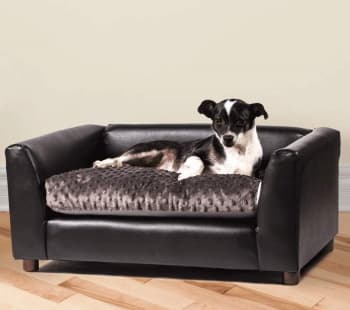 handmade leatherette sofa bed for dog