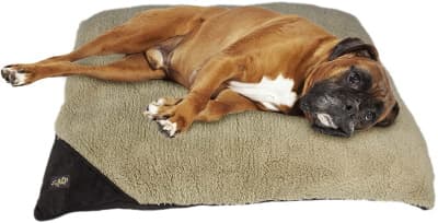 lambswool rectangular dog pillow bed