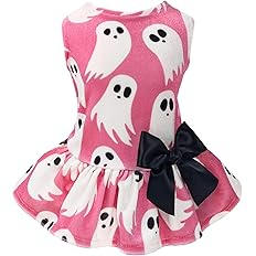pink Halloween costume with ghosts
